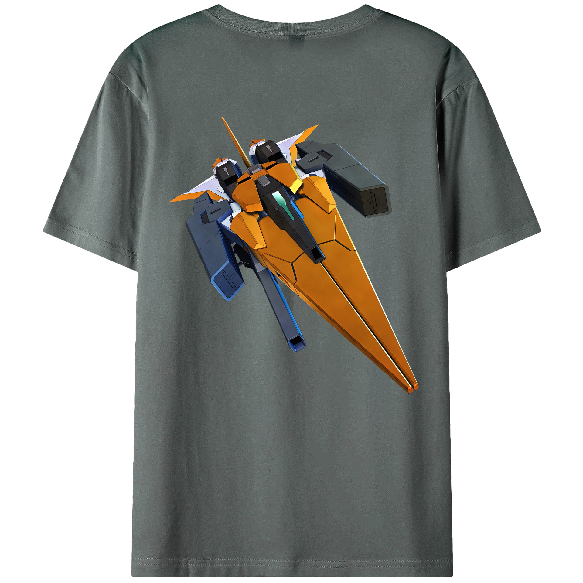 （画像用） 機動戦士ガンダム Mobile Suit Gundam 綿100％ メンズ半袖Tシャツ（バックプリント） 通気性